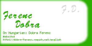 ferenc dobra business card